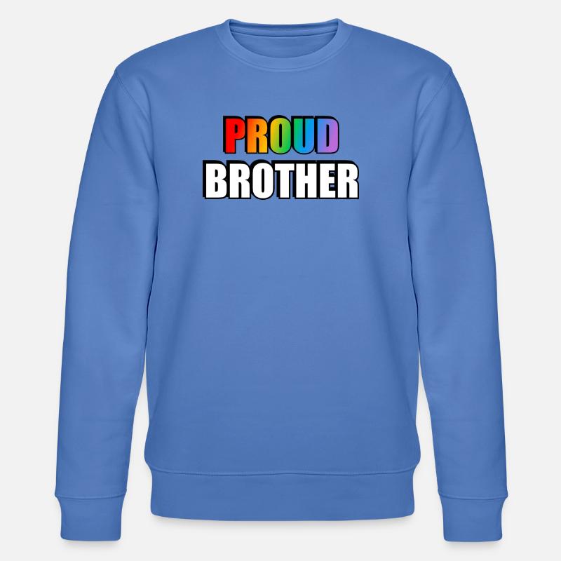 Stolzer Bruder LGBT Pride Regenbogen - Stanley/Stella Unisex Bio-Sweatshirt CHANGER  - Blau