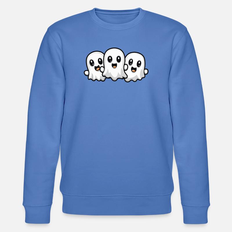Geister Halloween Niedlich Comic - Stanley/Stella Unisex Bio-Sweatshirt CHANGER - Blau