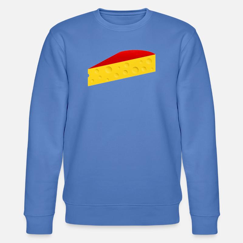 Käseecke mit roter Rinde - Stanley/Stella Unisex Bio-Sweatshirt CHANGER  - Blau