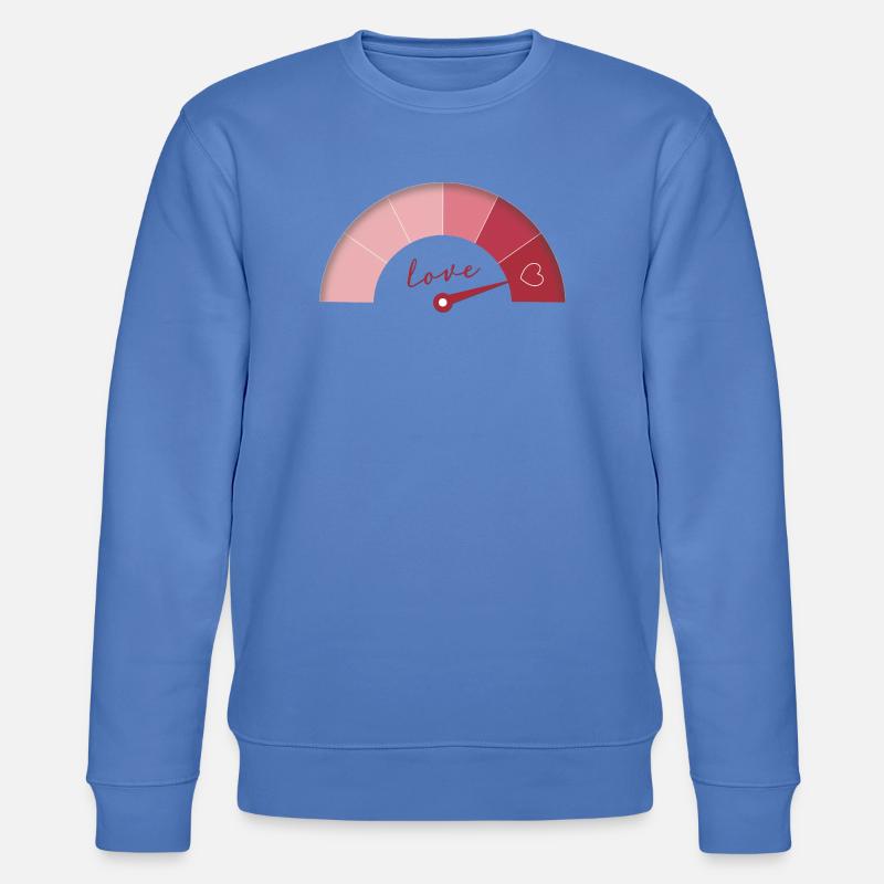 Love Meter – Hochzeit Edition - Stanley/Stella Unisex Bio-Sweatshirt CHANGER - Blau