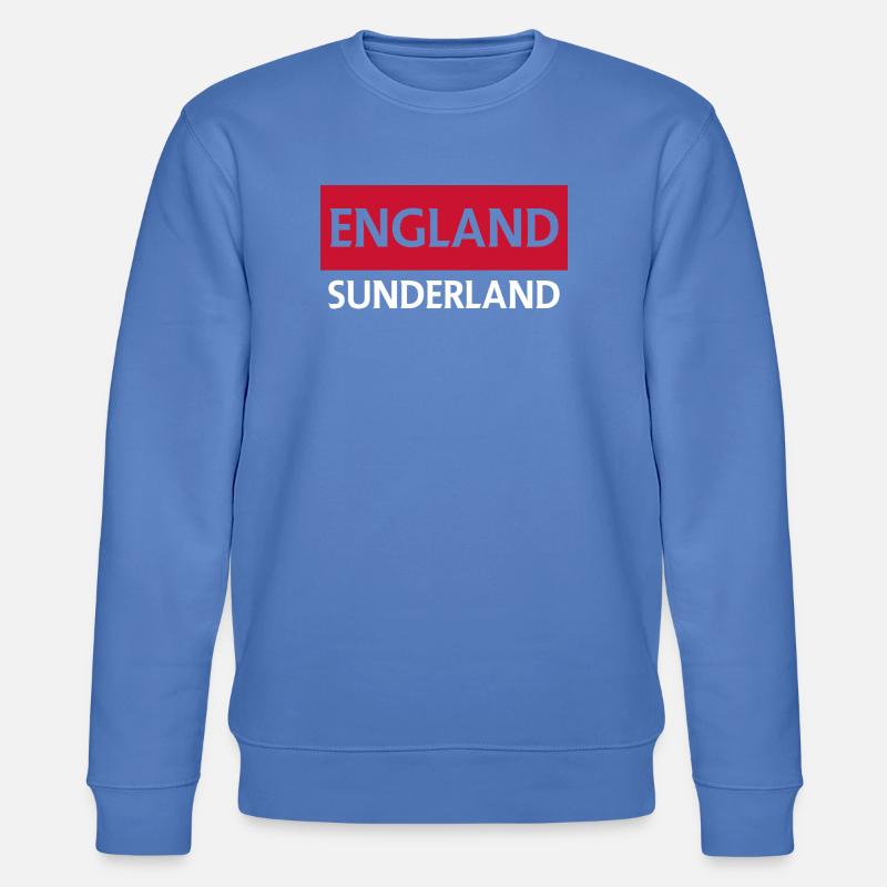 England City Skyline mit Linseneffekt - Stanley/Stella Unisex Bio-Sweatshirt CHANGER  - Blau