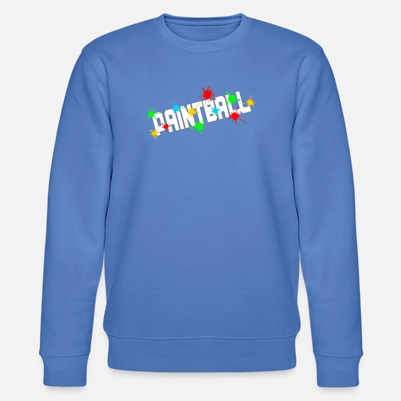 Paintball mit Farbspritzern - Stanley/Stella Unisex Bio-Sweatshirt CHANGER  - Blau