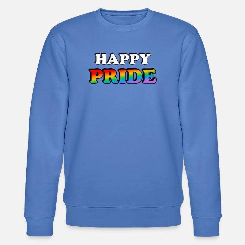 Pride Regenbogen Textdesign - Stanley/Stella Unisex Bio-Sweatshirt CHANGER  - Blau