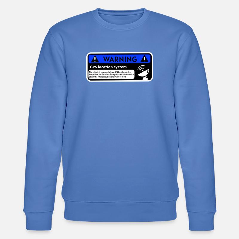 GPS-Alarm-Aufkleber - Stanley/Stella Unisex Bio-Sweatshirt CHANGER  - Blau