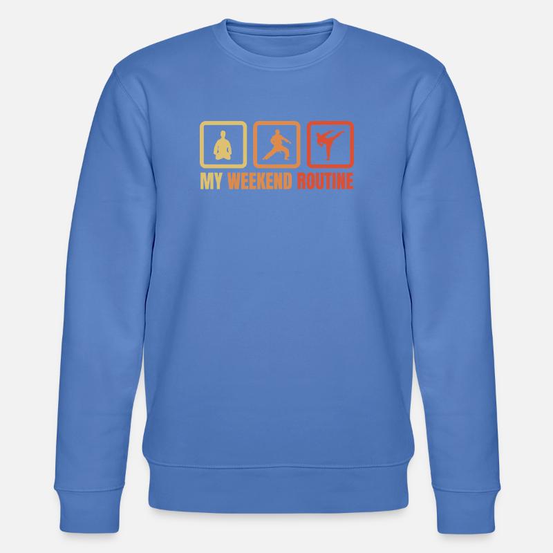 Routine du week-end de karateka - Sweat bio CHANGER Stanley/Stella Unisexe - bleu