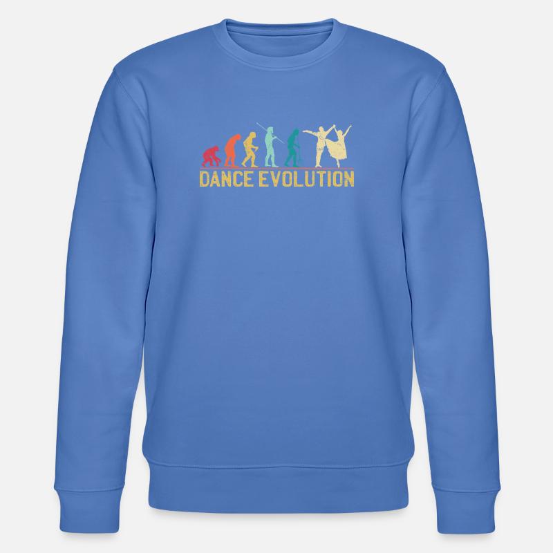 Dance Evolution Silhouette Design - Stanley/Stella CHANGER Unisex Organic Sweatshirt - bright blue
