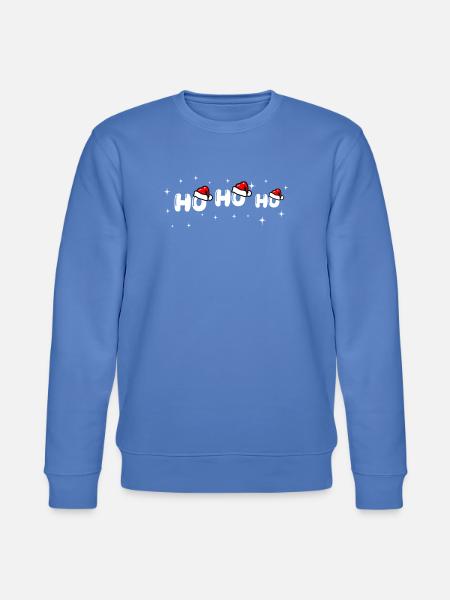Ho Ho Ho Santa Font Design - Stanley/Stella CHANGER Unisex Organic Sweatshirt - bright blue