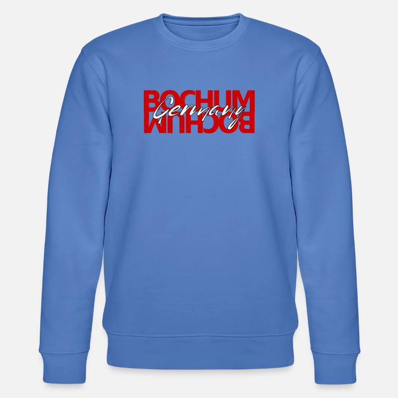 Bochum Germany Script Overlay - Stanley/Stella Unisex Bio-Sweatshirt CHANGER  - Blau