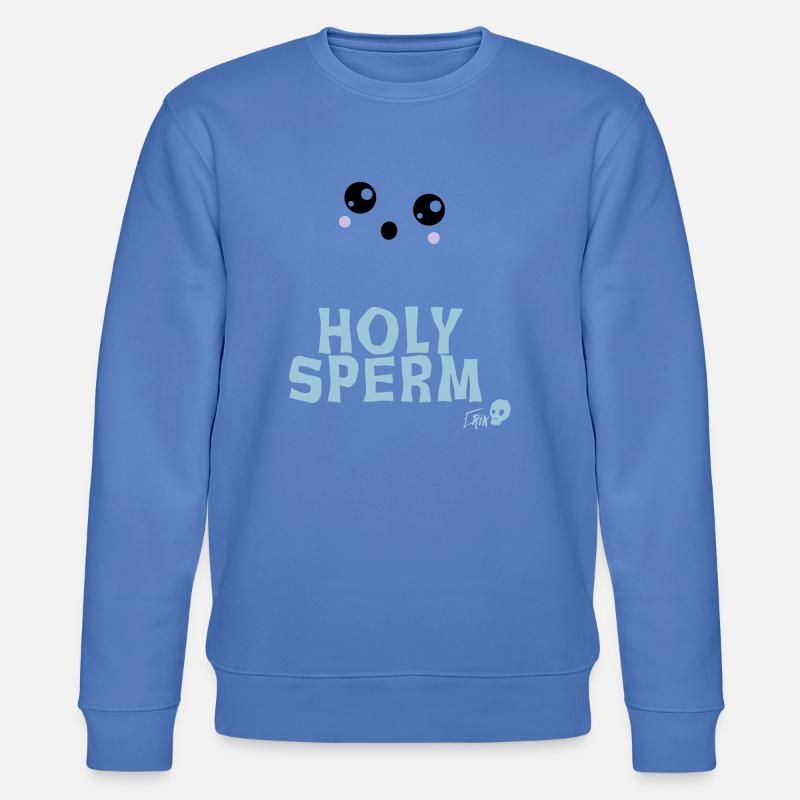 Holy Sperm - Stanley/Stella Unisex Bio-Sweatshirt CHANGER  - Blau