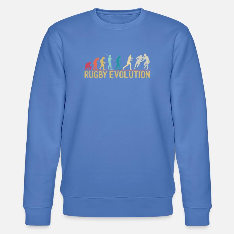 Rugby Evolution Silhouette Design - Sweat bio CHANGER Stanley/Stella Unisexe - bleu