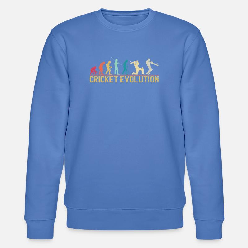 Cricket Evolution Themed Design - Stanley/Stella CHANGER Unisex Organic Sweatshirt - bright blue