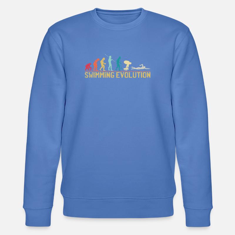 Illustration de l'évolution de la natation - Sweat bio CHANGER Stanley/Stella Unisexe - bleu