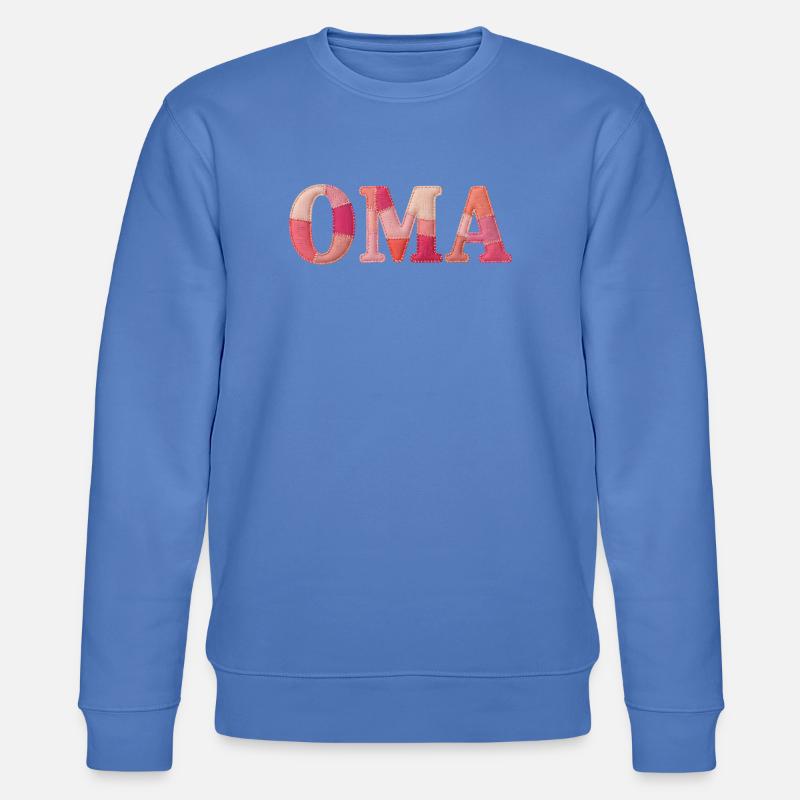 OMA Cozy Patchwork Statement Geschenk - Stanley/Stella Unisex Bio-Sweatshirt CHANGER  - Blau