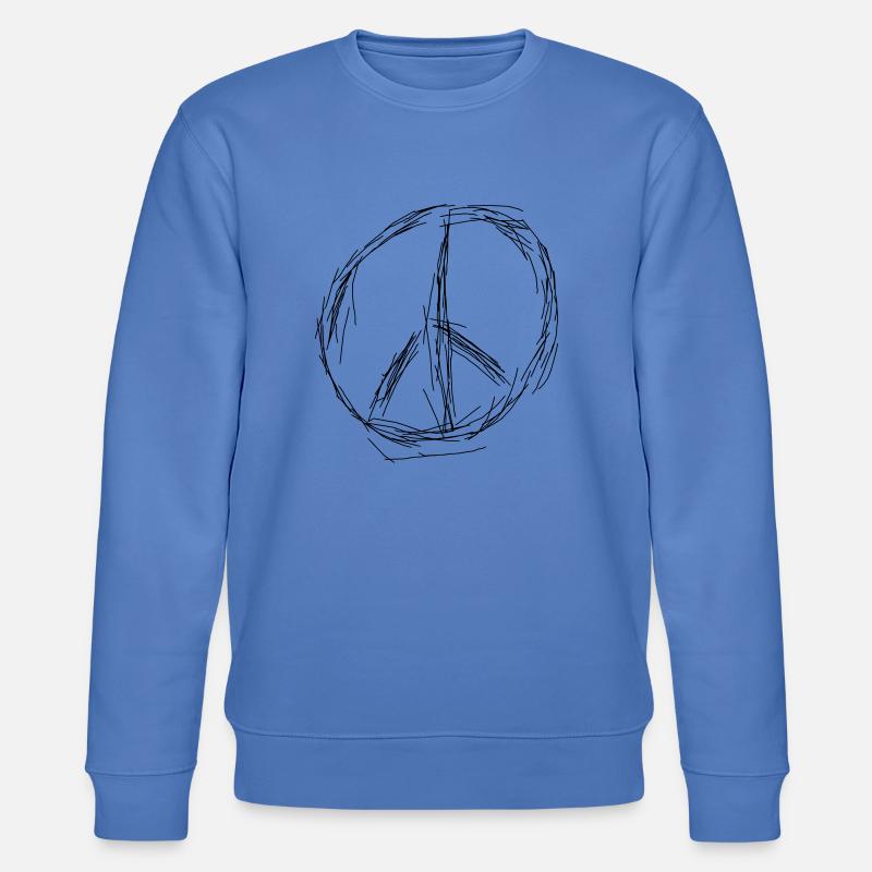 Peace Zeichen/Symbol - Stanley/Stella Unisex Bio-Sweatshirt CHANGER  - Blau