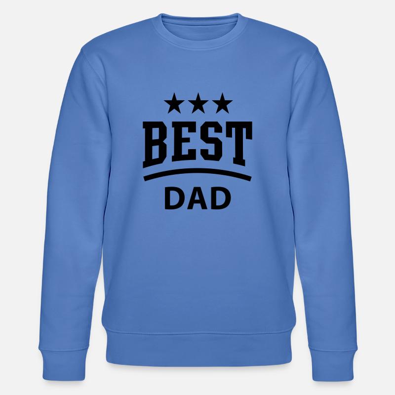 BEST DAD 3 Star - Stanley/Stella Unisex Bio-Sweatshirt CHANGER  - Blau