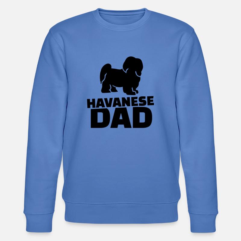 Havanese Dad - Stanley/Stella CHANGER Unisex Organic Sweatshirt - bright blue