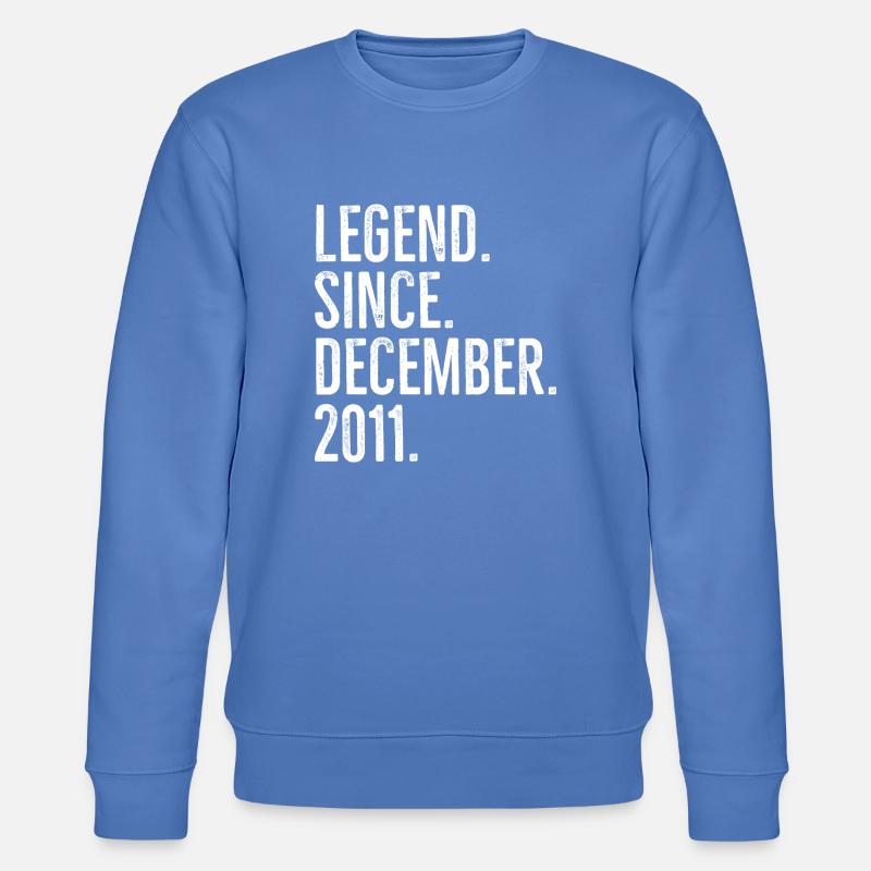 Legend Since December 2011 - Stanley/Stella CHANGER Unisex Organic Sweatshirt - bright blue