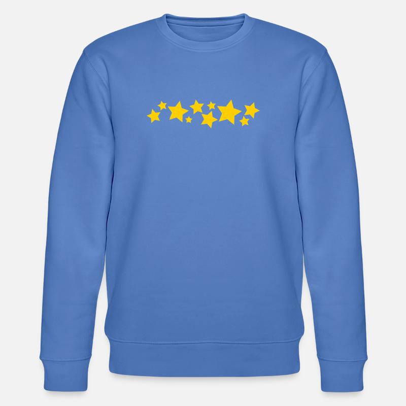Gerade niedliche Sternengrenze - Stanley/Stella Unisex Bio-Sweatshirt CHANGER  - Blau
