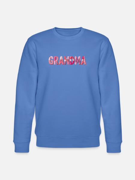 Großmutter Pink Plaid Buchstaben Patchwork - Stanley/Stella Unisex Bio-Sweatshirt CHANGER - Blau