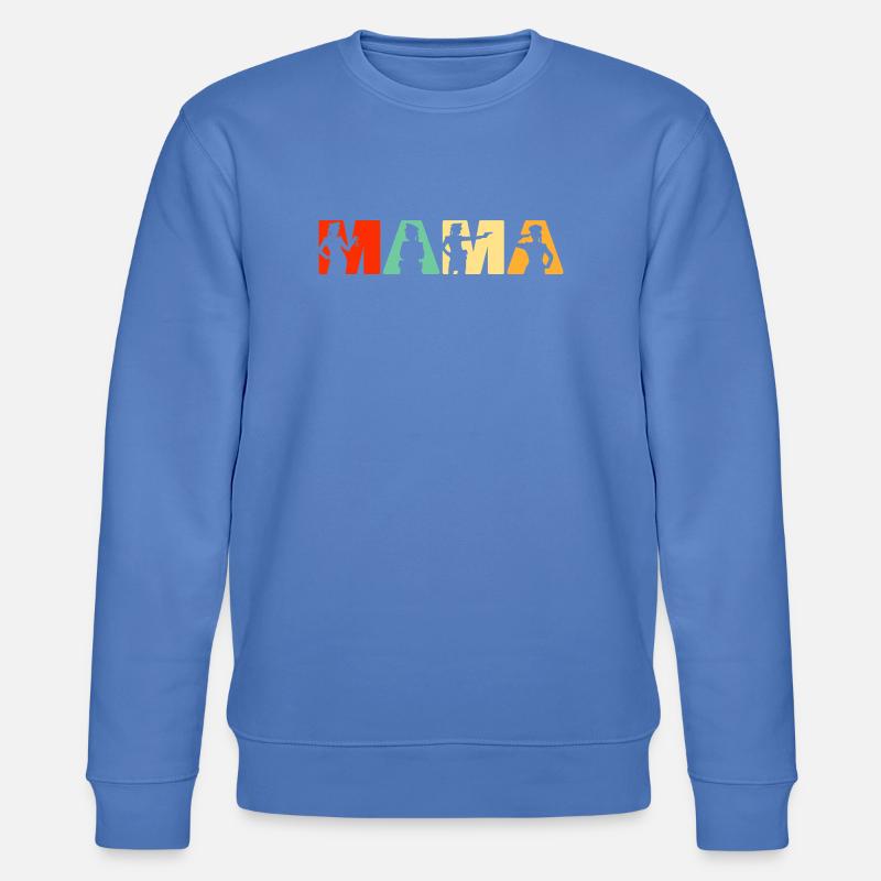 Polizei Mama Polizei Mutter Retro - Stanley/Stella Unisex Bio-Sweatshirt CHANGER  - Blau