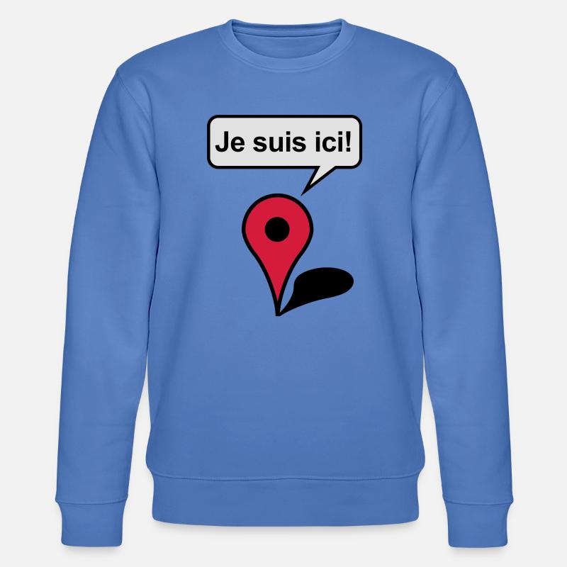 I am here! Google Maps - Stanley/Stella Unisex Bio-Sweatshirt CHANGER  - Blau