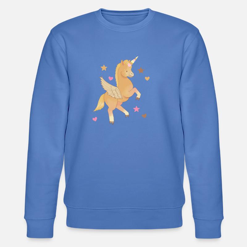 Einhorn, Pferd, Pony, Pegasus - Stanley/Stella Unisex Bio-Sweatshirt CHANGER  - Blau