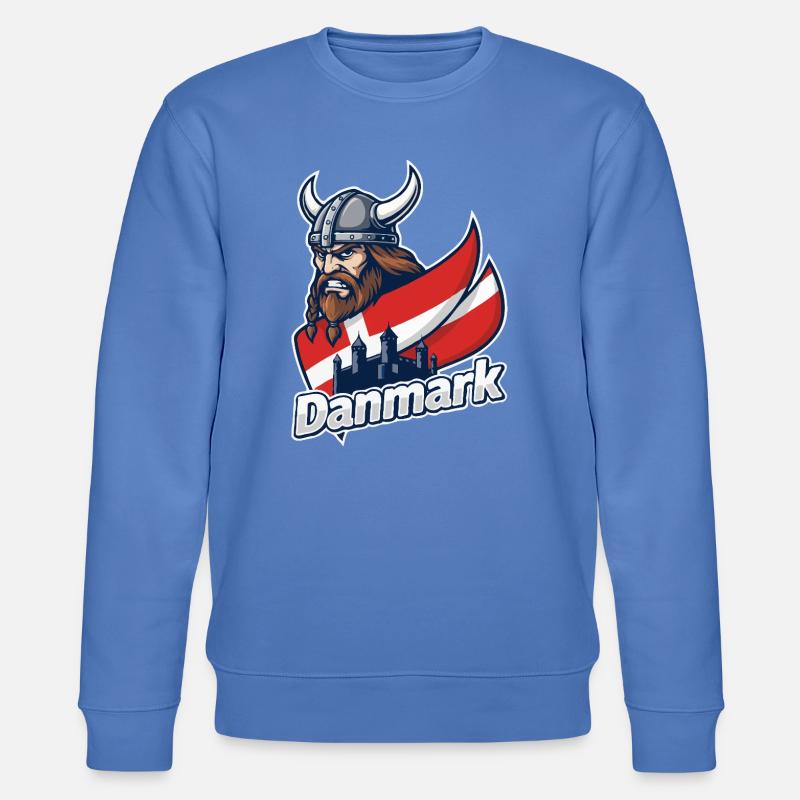 Emblème viking du Danemark - Sweat bio CHANGER Stanley/Stella Unisexe - bleu