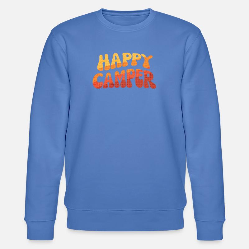 Happy Camper Gradient Text - Stanley/Stella Unisex Bio-Sweatshirt CHANGER  - Blau