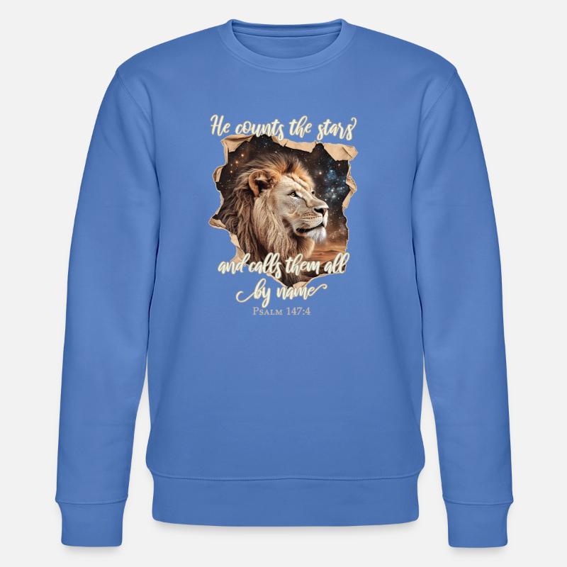 Löwe Bibelvers Christlich - Stanley/Stella Unisex Bio-Sweatshirt CHANGER  - Blau