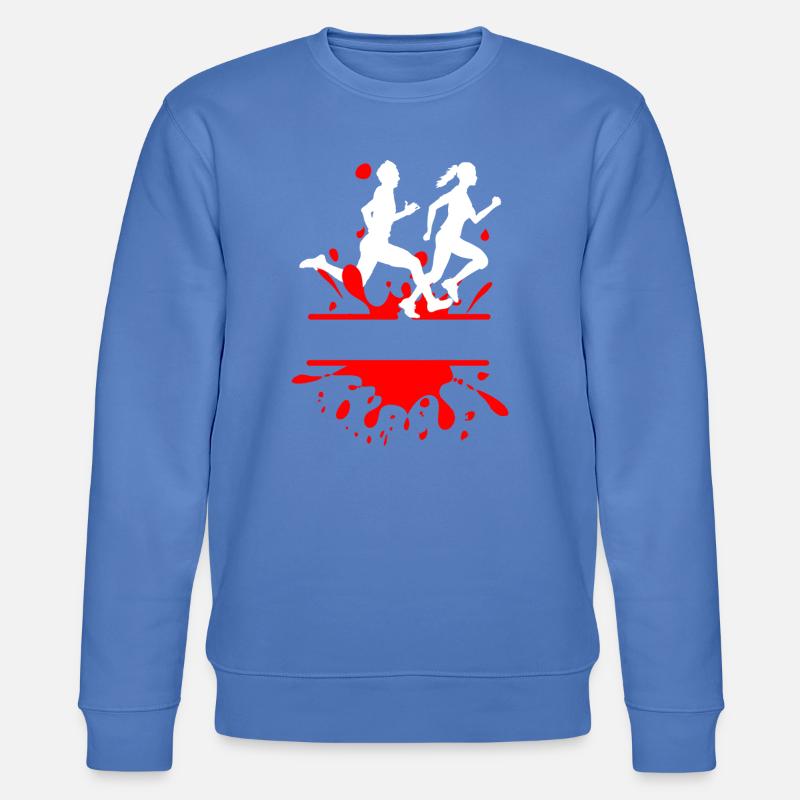 Mud Run Duo – Individuelles Splash-Design - Stanley/Stella Unisex Bio-Sweatshirt CHANGER - Blau