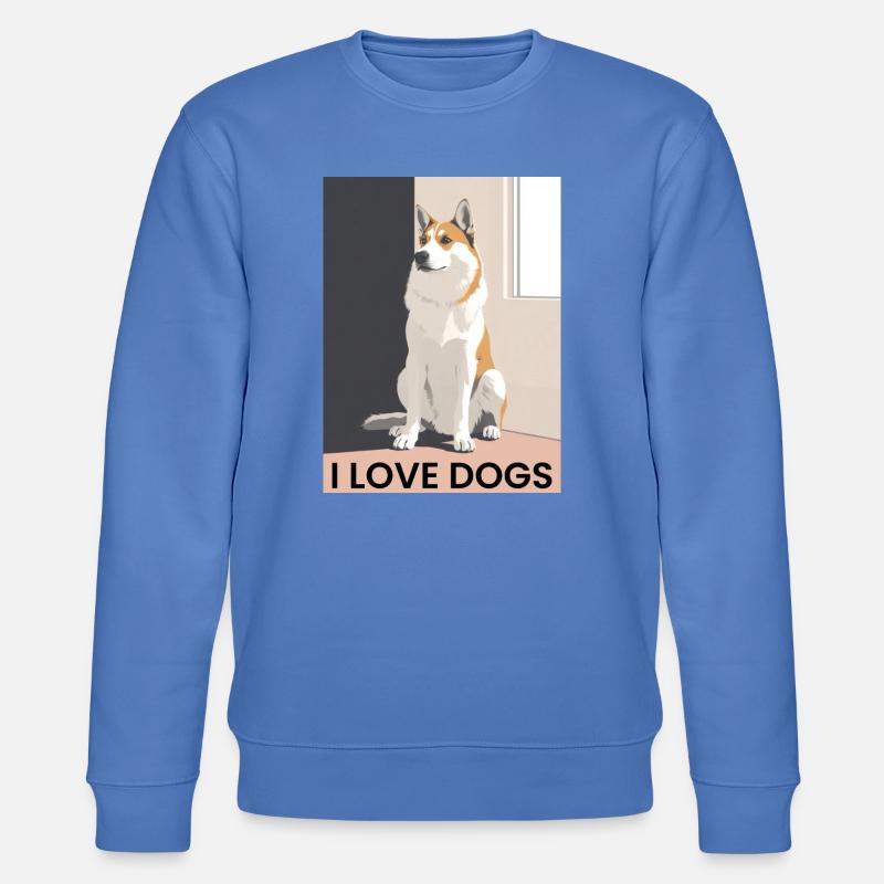 Joli chien avec une devise d'amour canin - Sweat bio CHANGER Stanley/Stella Unisexe - bleu