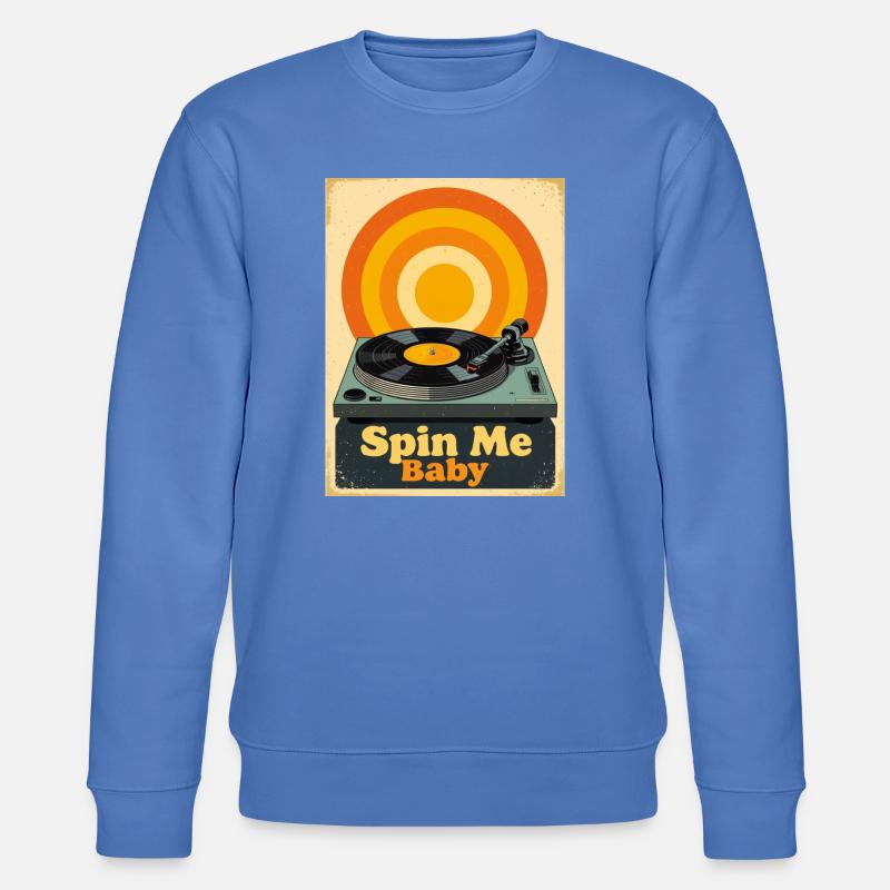 Retro-Vinylplatte mit warmem, lebendigem Ton - Stanley/Stella Unisex Bio-Sweatshirt CHANGER - Blau