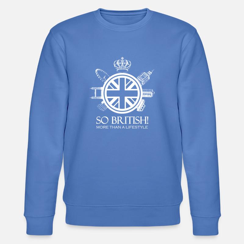 SO BRITISH White version - Sweat bio CHANGER Stanley/Stella Unisexe - bleu