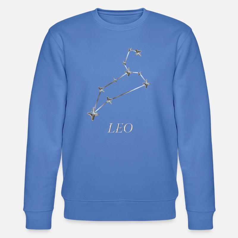 Leo Sternbild – Silberne Astro-Konstellation - Stanley/Stella Unisex Bio-Sweatshirt CHANGER  - Blau