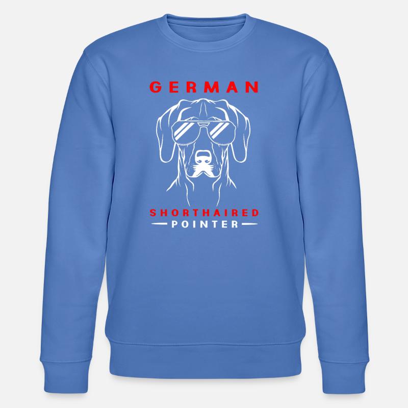 Deutsch Kurzhaar Hund German Pointer - Stanley/Stella Unisex Bio-Sweatshirt CHANGER  - Blau