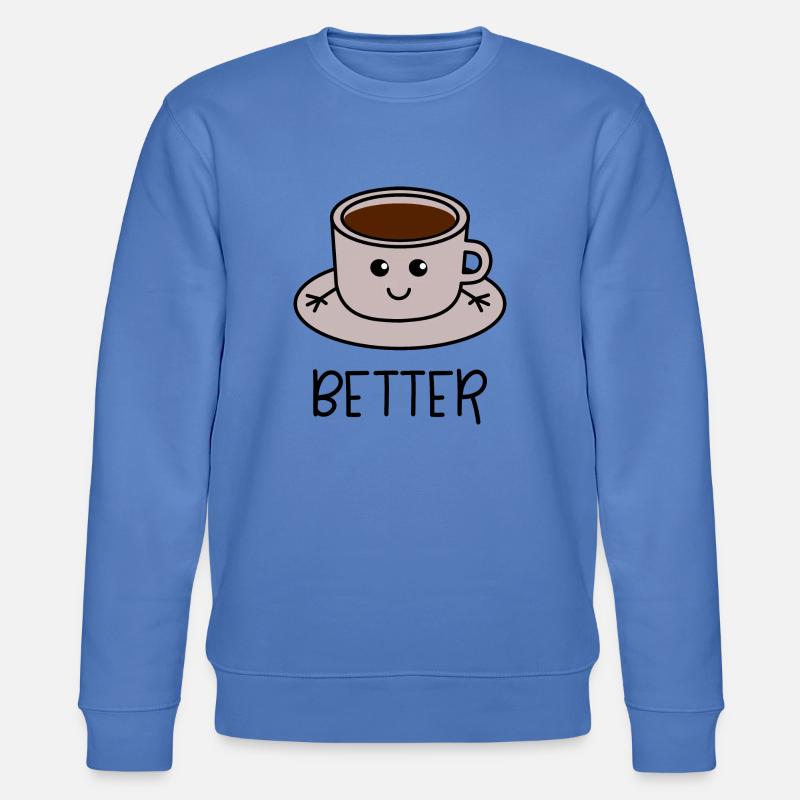 Better Together Partnerlook (Part1) Kaffee - Stanley/Stella Unisex Bio-Sweatshirt CHANGER  - Blau