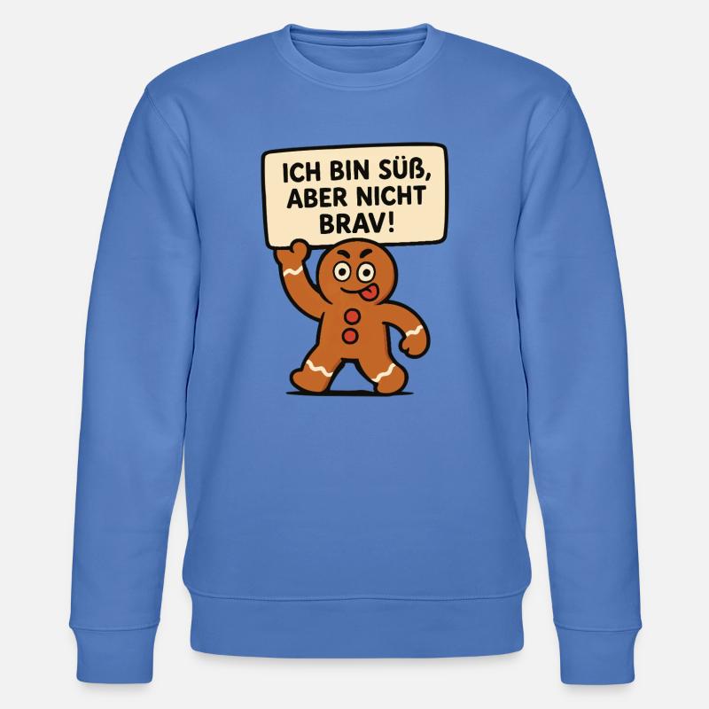 Ich bin süß, aber nicht brav - Stanley/Stella Unisex Bio-Sweatshirt CHANGER - Blau