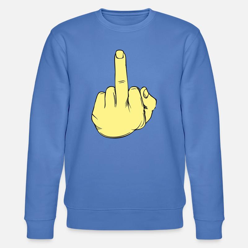 Stinkefinger Illustration - Stanley/Stella Unisex Bio-Sweatshirt CHANGER  - Blau