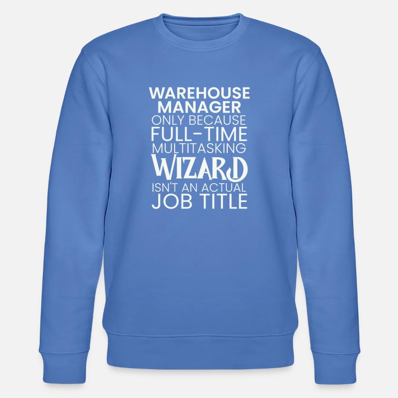 Warehouse Manager multitasking Wizard - Stanley/Stella CHANGER Unisex Organic Sweatshirt - bright blue