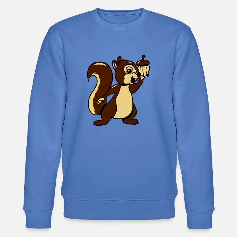 Eichhörmchen futter freude lieb - Stanley/Stella Unisex Bio-Sweatshirt CHANGER  - Blau