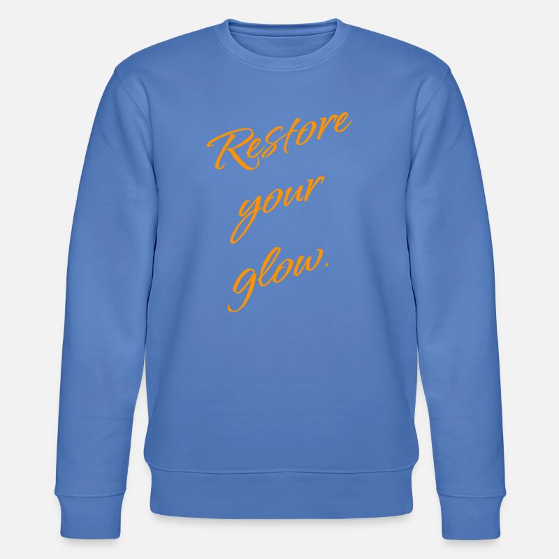 Restore Your Glow – Selfcare Statement - Stanley/Stella Unisex Bio-Sweatshirt CHANGER  - Blau