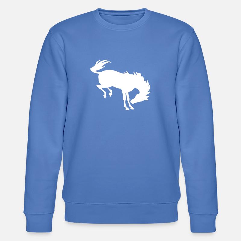 Bockendes Pferd - Stanley/Stella Unisex Bio-Sweatshirt CHANGER  - Blau
