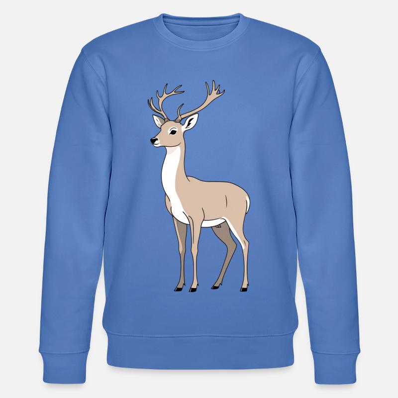Hirsch mit elegantem Geweih - Stanley/Stella Unisex Bio-Sweatshirt CHANGER  - Blau