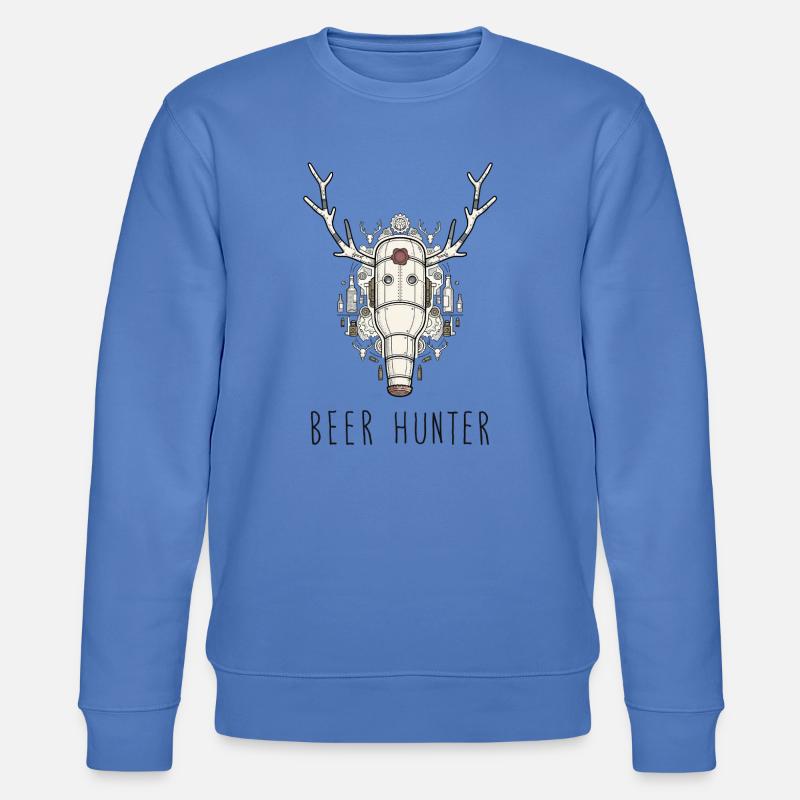 Beer Hunter Trophy – Stahlflasche - Stanley/Stella Unisex Bio-Sweatshirt CHANGER  - Blau