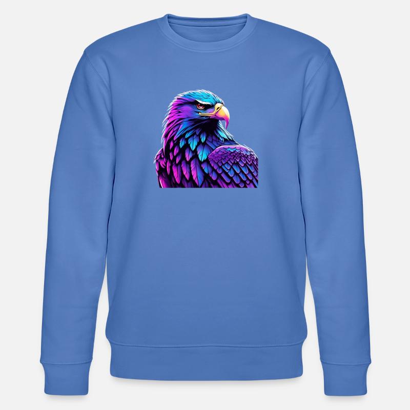 Glowing Eagle with Gradient - Stanley/Stella CHANGER Unisex Organic Sweatshirt - bright blue