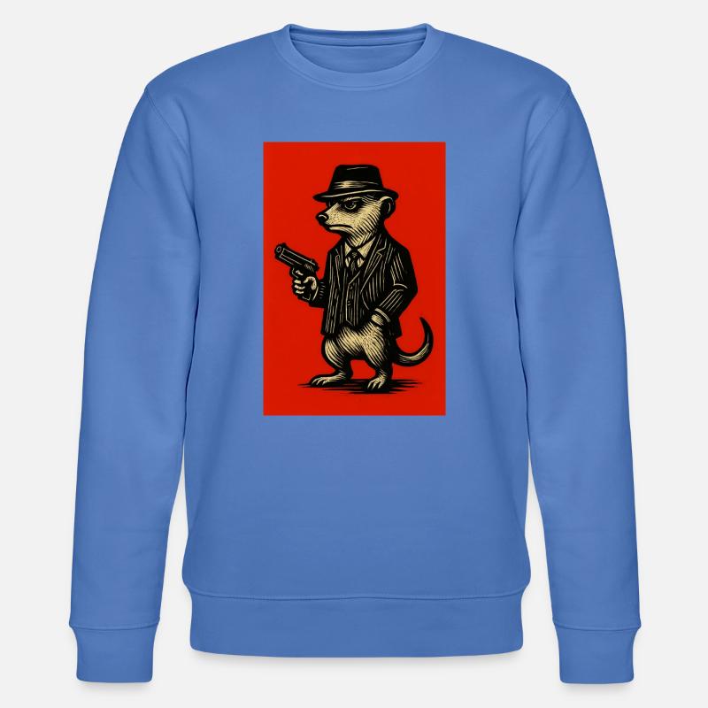 erdmännchen comichelden 4 - Stanley/Stella Unisex Bio-Sweatshirt CHANGER  - Blau