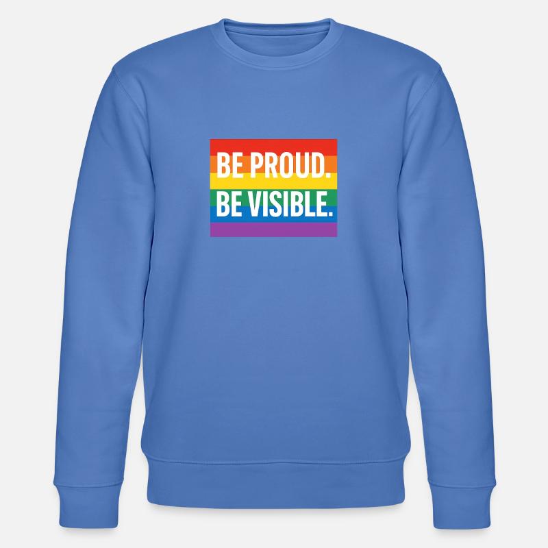 Regenbogen Pride Statement Design - Stanley/Stella Unisex Bio-Sweatshirt CHANGER  - Blau