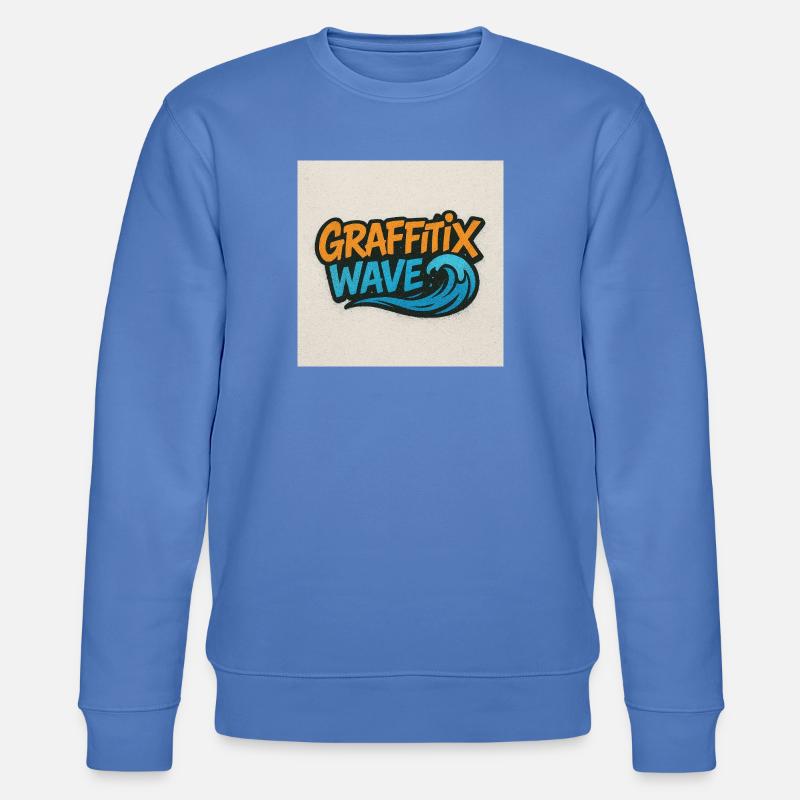 Graffitix Welle Graffiti Logo - Stanley/Stella Unisex Bio-Sweatshirt CHANGER - Blau
