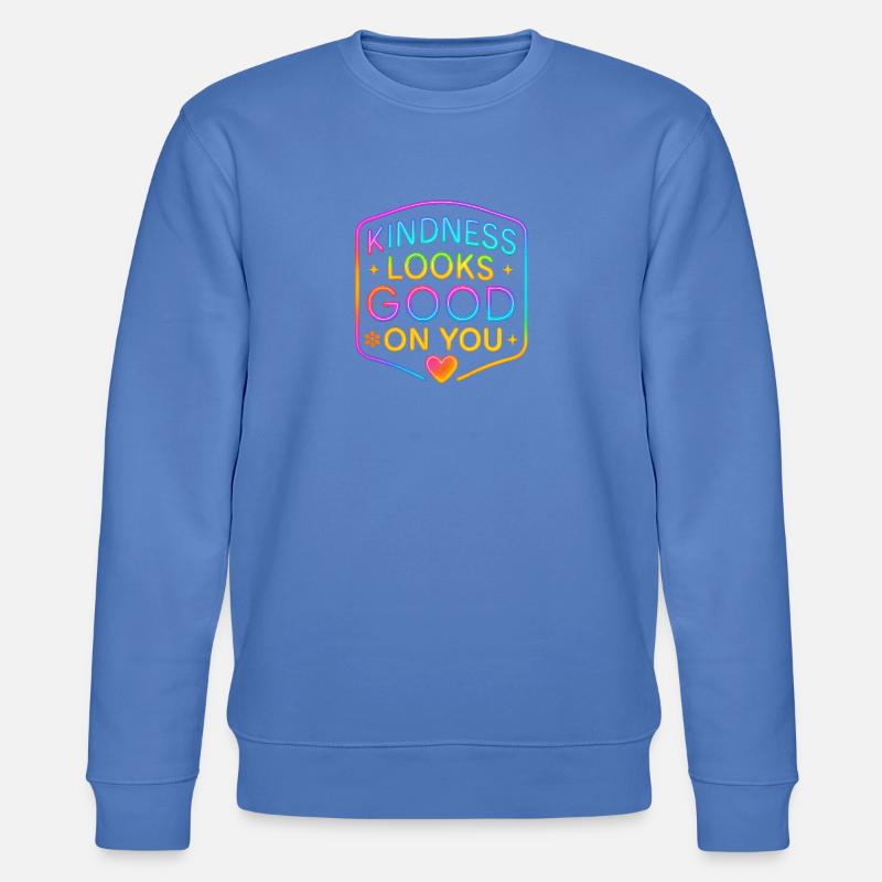 Kindness Neon steht dir gut - Stanley/Stella Unisex Bio-Sweatshirt CHANGER  - Blau