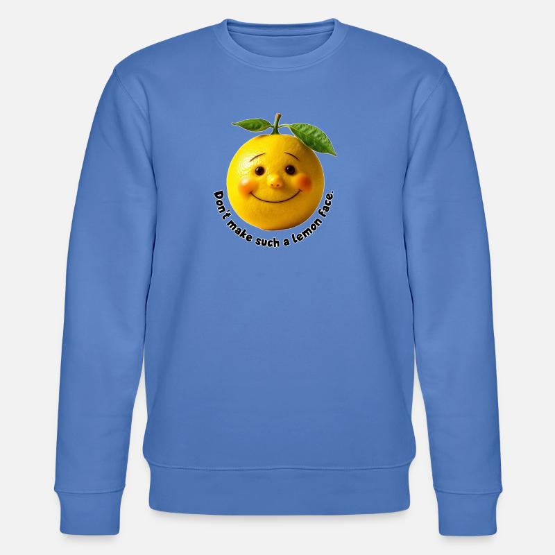 Zitrone mit süßem Lächeln - Stanley/Stella Unisex Bio-Sweatshirt CHANGER  - Blau